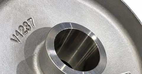 Detalle de un impulsor VITTA con el alojamiento mecanizado junto a la superficie de fundición